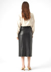 Vero Moda Sif Sof Faux Leather Pencil Midi Skirt, Black