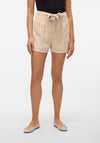 Vero Moda Mia High Rise Tie Waist Shorts, Oatmeal