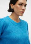 Vero Moda Vigga Balloon Sleeve Knitted Sweater, Ibiza Blue