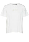 Vero Moda Sara Smiley Embroidered T-Shirt, Snow White