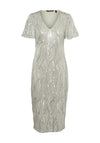 Vero Moda Ellen Sequin V Neck Dress, Champagne