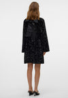 Vero Moda Etta Sequin Bow Detail Dress, Black