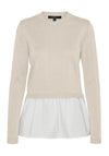 Vero Moda Jose 2-in-1 Sweater and Shirt, Cream