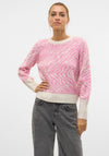 Vero Moda Tari Zebra Print Jumper, Pink
