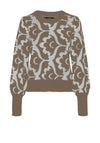 Vero Moda Tari Floral Print Jumper, Beige