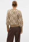 Vero Moda Tari Floral Print Jumper, Beige