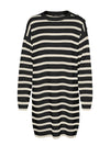 Vero Moda Saba Striped Jumper Dress, Black and Cream