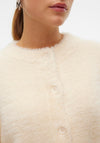 Vero Moda Alina Fluffy Knit Cardigan, Cream