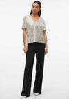 Vero Moda Ellen Sequin T Shirt, Champagne