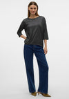 Vero Moda Cora Metallic Top, Black
