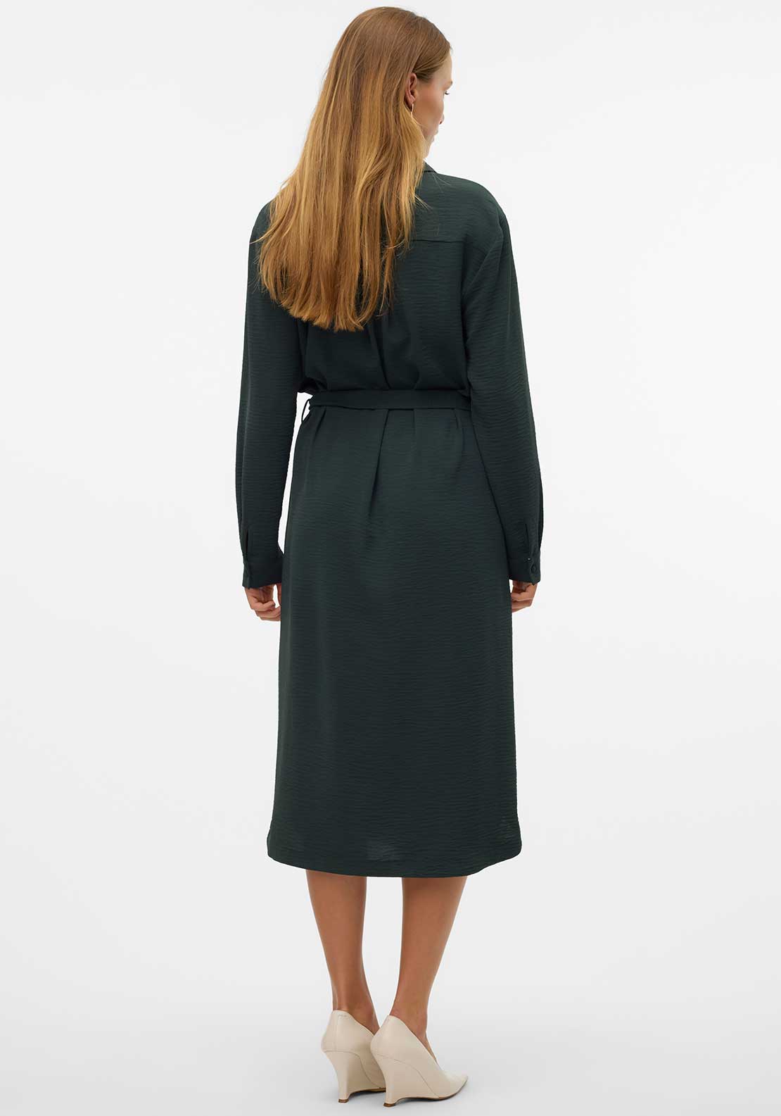 Vero Moda Alva Midi Shirt Dress, Green