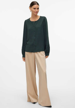 Vero Moda Alva Button Up Blouse, Green