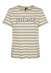 Vero Moda Fira Francis Milan Striped T Shirt, Beige