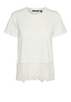 Vero Moda Hanne Lace Boxy T Shirt, White
