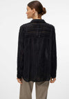 Vero Moda Hariet Fringe Stripe Shirt, Black