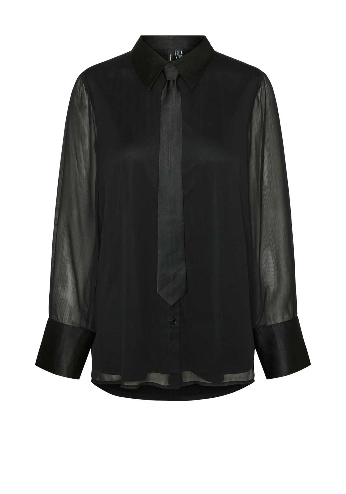 Vero Moda Smilla Tie Shirt, Black