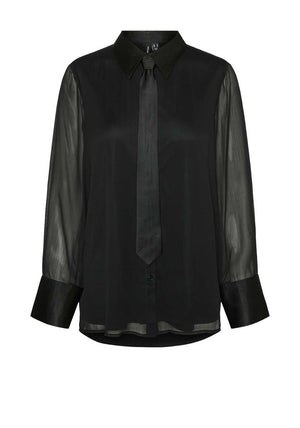 Vero Moda Smilla Tie Shirt, Black