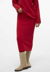 Vero Moda Gold Midi Pencil Skirt, Red