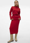 Vero Moda Gold Midi Pencil Skirt, Red