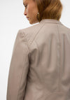 Vero Moda Favodream Faux Leather Jacket, Taupe