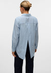 Vero Moda Vera Open Back Longline Shirt, Blue
