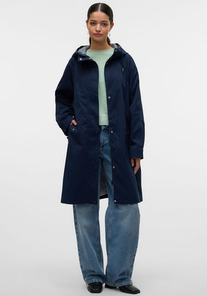 Vero Moda Chelsea Parka Coat, Navy
