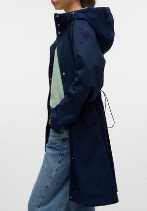 Vero Moda Chelsea Parka Coat, Navy