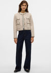 Vero Moda Fortuneband Cropped Jacket, Beige