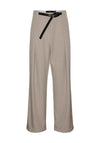 Vero Moda Zoe Belted Straight Leg Trousers, Taupe