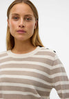 Vero Moda Fantastic Striped Sweater, Beige