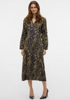 Vero Moda Joss Collar Maxi Dress, Green
