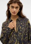 Vero Moda Joss Printed Shirt, Black and Green