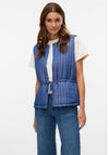 Vero Moda Vilba Quilted Tie Waistcoat, Denim Blue
