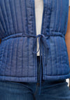 Vero Moda Vilba Quilted Tie Waistcoat, Denim Blue