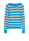 Vero Moda Doffy Striped Knit Jumper, Blue and Cream