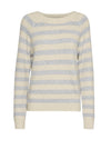 Vero Moda Doffy Knit Jumper, Cream and Light Grey