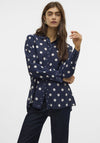 Vero Moda Kaya Polka Dot Shirt, Navy