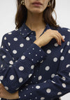 Vero Moda Kaya Polka Dot Shirt, Navy