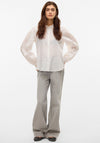 Vero Moda Kava Crochet Detail Shirt, White