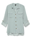 Vero Moda Bumpy Striped Shirt, Green and White