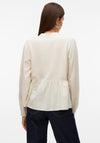 Vero Moda Louise Embroidered Blouse, Cream