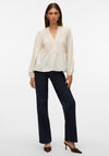 Vero Moda Louise Embroidered Blouse, Cream