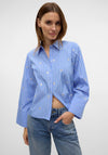 Vero Moda Leila Sequin Embellished Striped Shirt, Blue