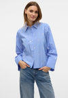 Vero Moda Leila Sequin Embellished Striped Shirt, Blue