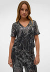 Vero Moda Ellen Sequin T Shirt, Black