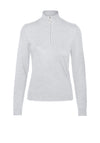 Vero Moda Happiness Zipped Pullover, Light Grey