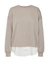 Vero Moda Yoyo Shirt Trim Sweatshirt, Beige