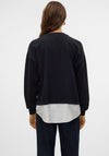 Vero Moda Yoyo Shirt Trim Sweatshirt, Black