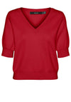 Vero Moda Gold Short Sleeve Jumper, Red