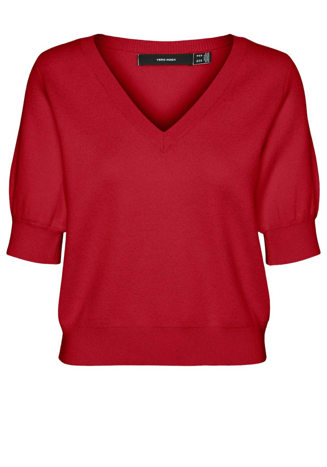 Vero Moda Gold Short Sleeve Jumper, Red